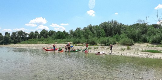 Kajks bei Pause am Inn, © Inn-Salzach Tourismus