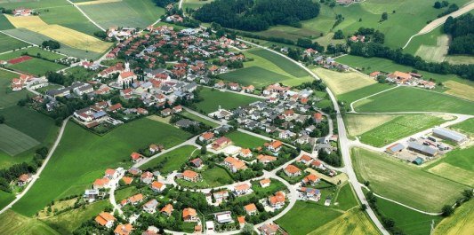 Luftaufnahme Gemeinde Pleiskirchen, Landkreis Altötting, © Gemeinde Pleiskirchen