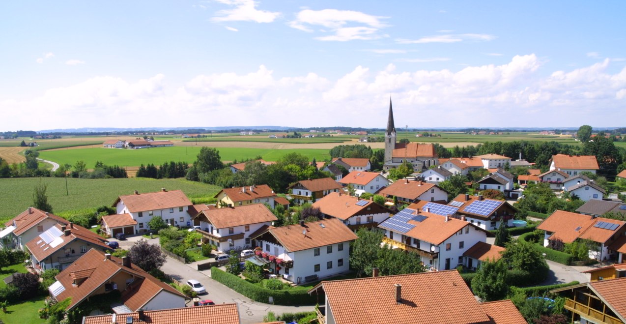 Luftaufnahme Gemeinde Oberneukirchen, Landkreis Altötting, © Gemeinde Oberneukirchen