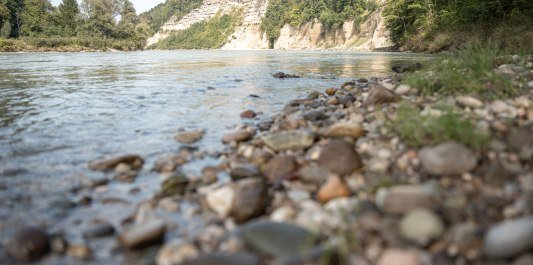 Kieselsteine an der Salzach beim Salzachdruchbruch, © Inn-Salzach Tourismus