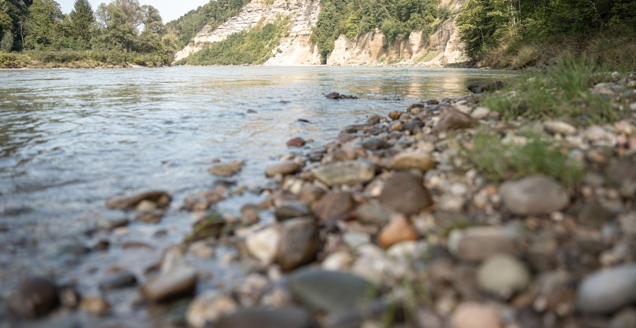 Kieselsteine an der Salzach beim Salzachdruchbruch, © Inn-Salzach Tourismus