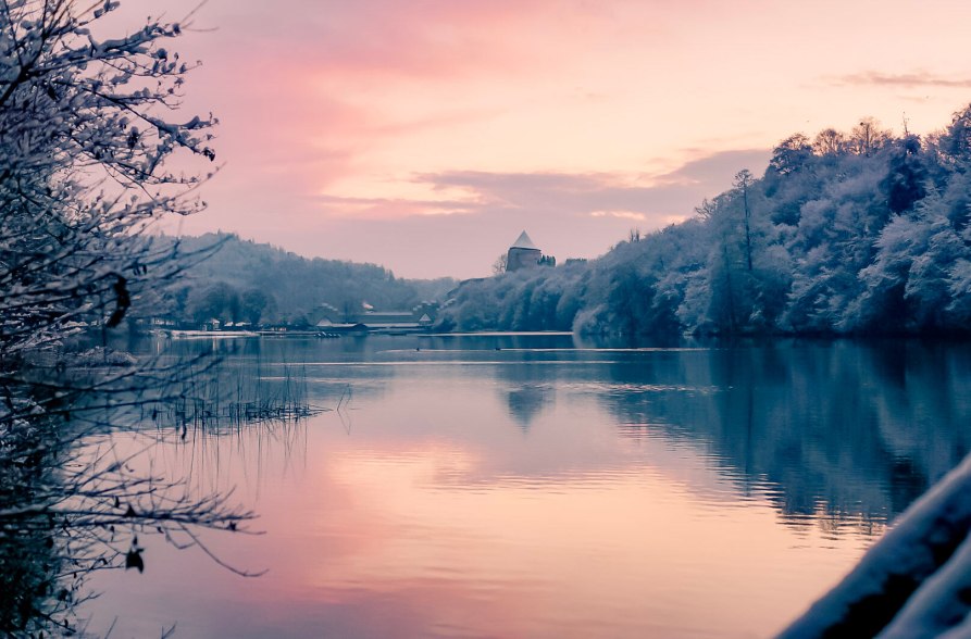 Sonnenuntergang am Wöhrsee Burghausen, © Inn-Salzach Tourismus